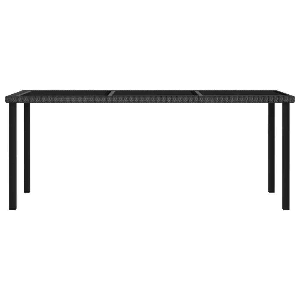 Set da Pranzo da Giardino 7 pz in Polyrattan Nero 3065709
