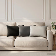 Cuscino con cuscino HEERLEN 2 pz Grigio Poliestere 925107
