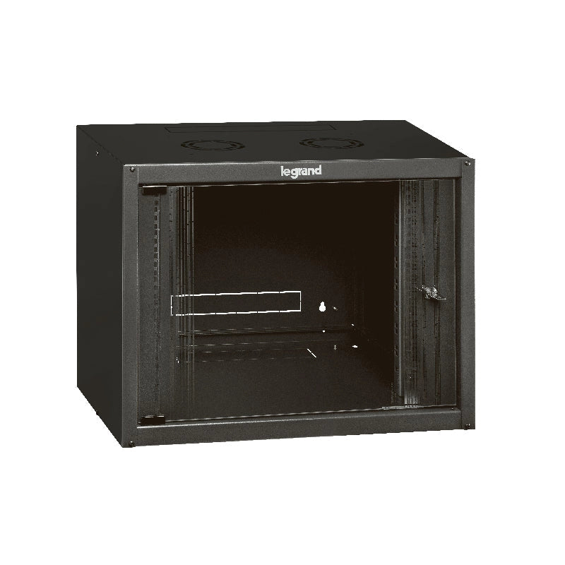 LEGRAND 646200 - ARMADIO RACK 19"" (NERO) - 6 UNITA'' DA MURO (A)358 x (L)600 x (P)450 - PORTA IN VETRO