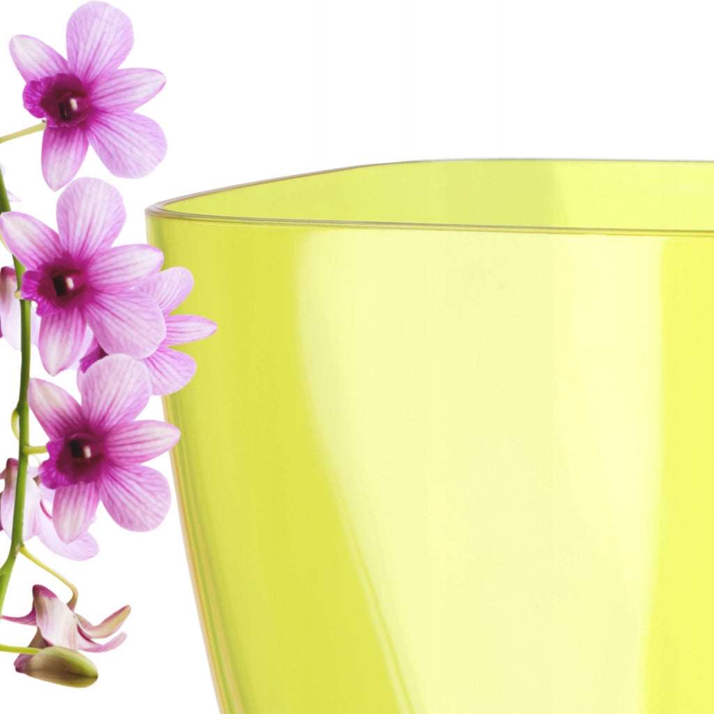 Vaso da fiori KADAX per orchidee, in plastica, giallo, tinta unita, 12 cm