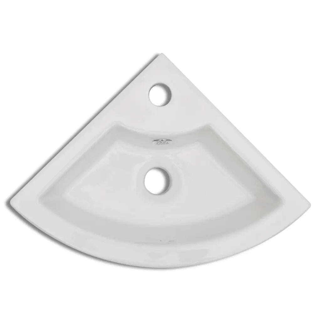 Lavandino con Troppopieno 45x32x12,5 cm Bianco 140697