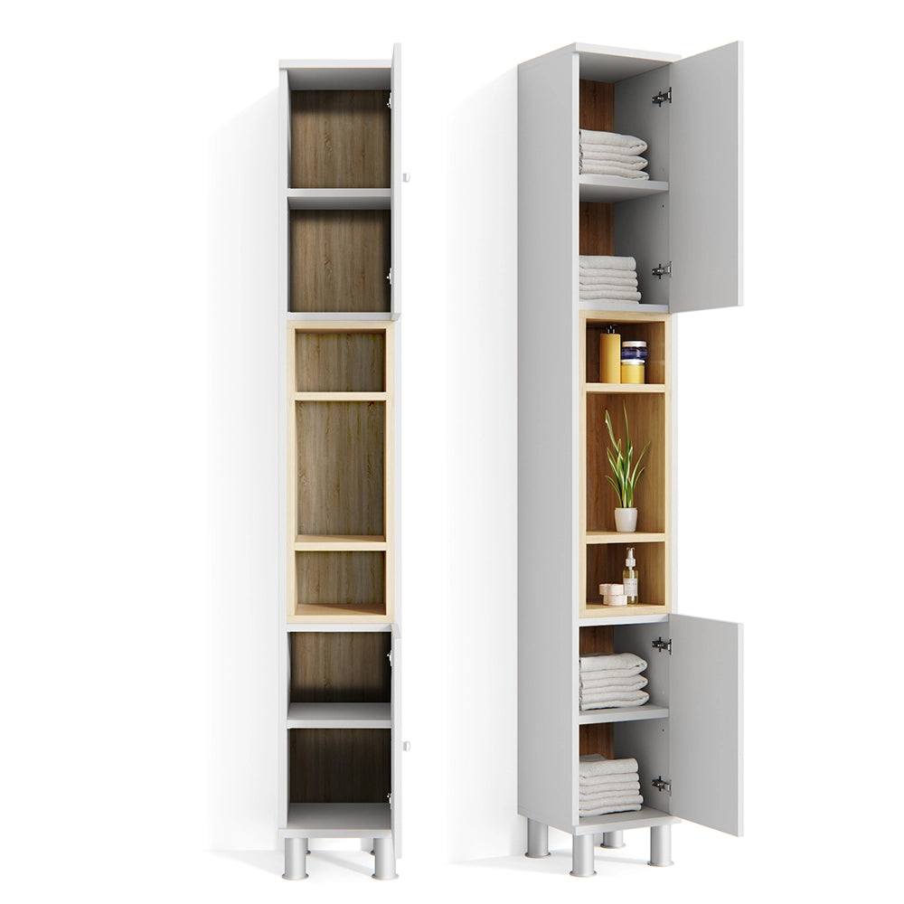 Vicco Mobile bagno alto Bianco 30 x 190 cm