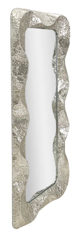 Specchio Argelux Rettangolare 70x6,5x160,5 cm in Ferro e Specchio e MDF Argento