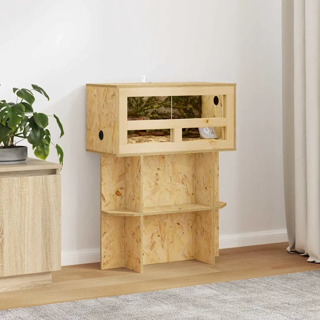 Base per Terrario con lo scaffale Marrone 60 x 30 x 50 cm OSB 876741