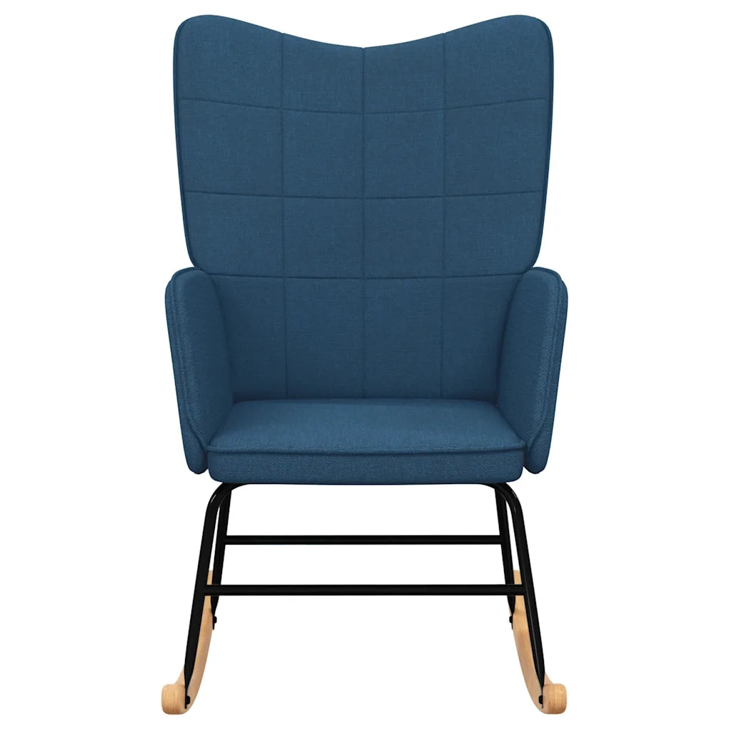Sedia a Dondolo Blu in Tessuto 328011