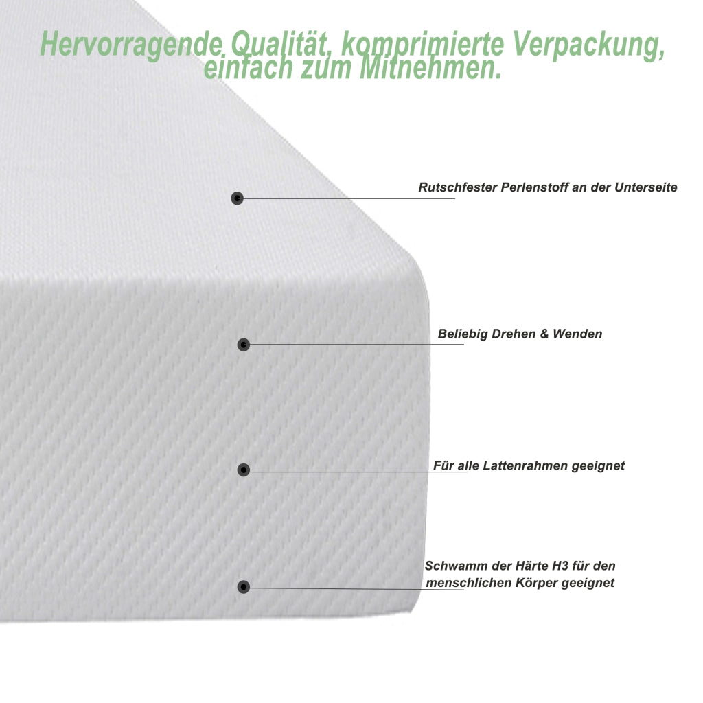Materasso in schiuma bianco 90x200 cm