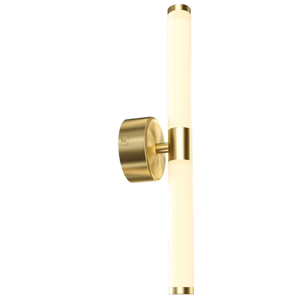 Applique Da Parete Moderno Axis Alluminio Oro Acrilico 1 Luce Led 10W