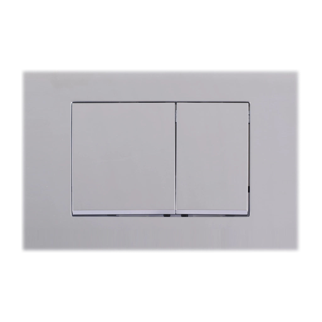 Placca di scarico doppio tasto in ABS silver grey opaco