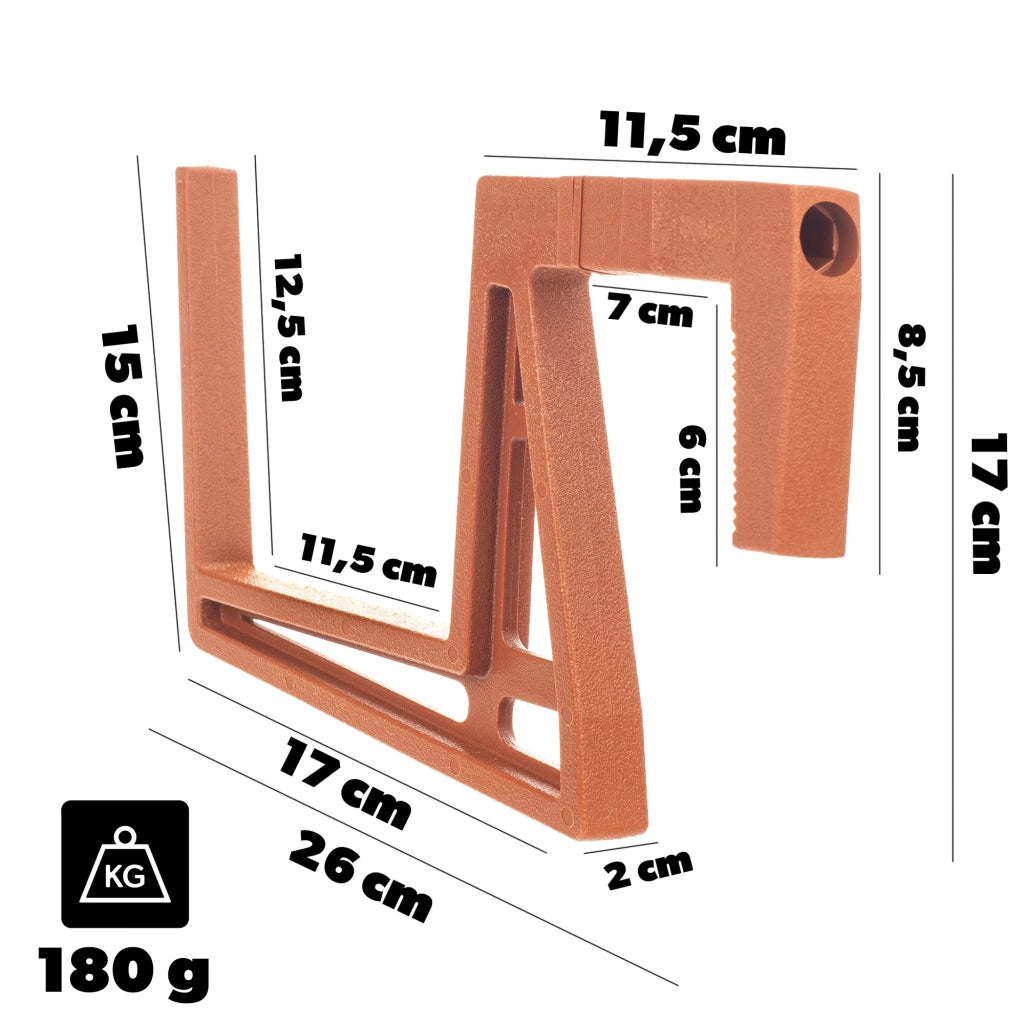 Supporto per vaso da fiori KADAX, gancio regolabile per fioriera da balcone.