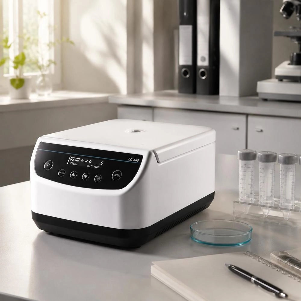 RCF Electric Laboratory Centrifuge Machine 100-2100 Xg With 1 Rotor For 2/5/10/15/50 Ml Tube Capacity, Adjustable 500-4000 Rpm, Low Noise For Laboratory Experiments