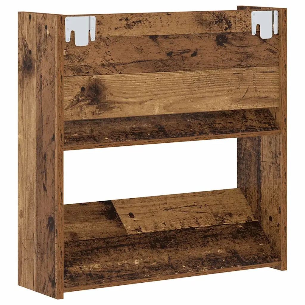 Mobile per scarpe 2 pz-Set di 2 Scarpiera Legno vecchio 60 x 18 x 60 cm