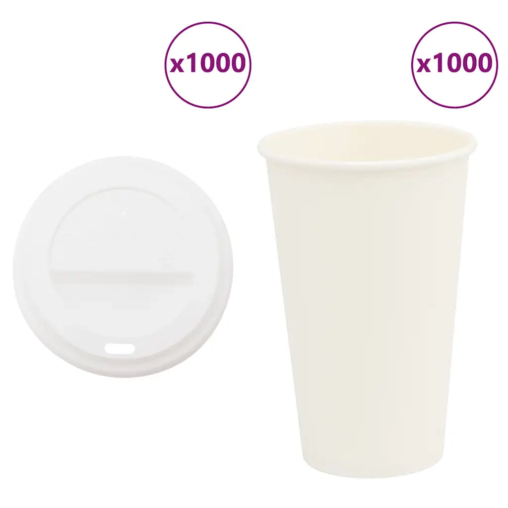 Tazze da Caffè in Carta con Coperchi 1000 pz 16oz 400 ml 3325218