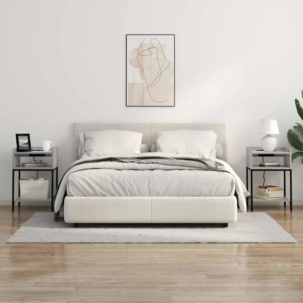 Armadio da Notte 2 pz Grigio Sonoma 40 x 40 x 61 cm 859477