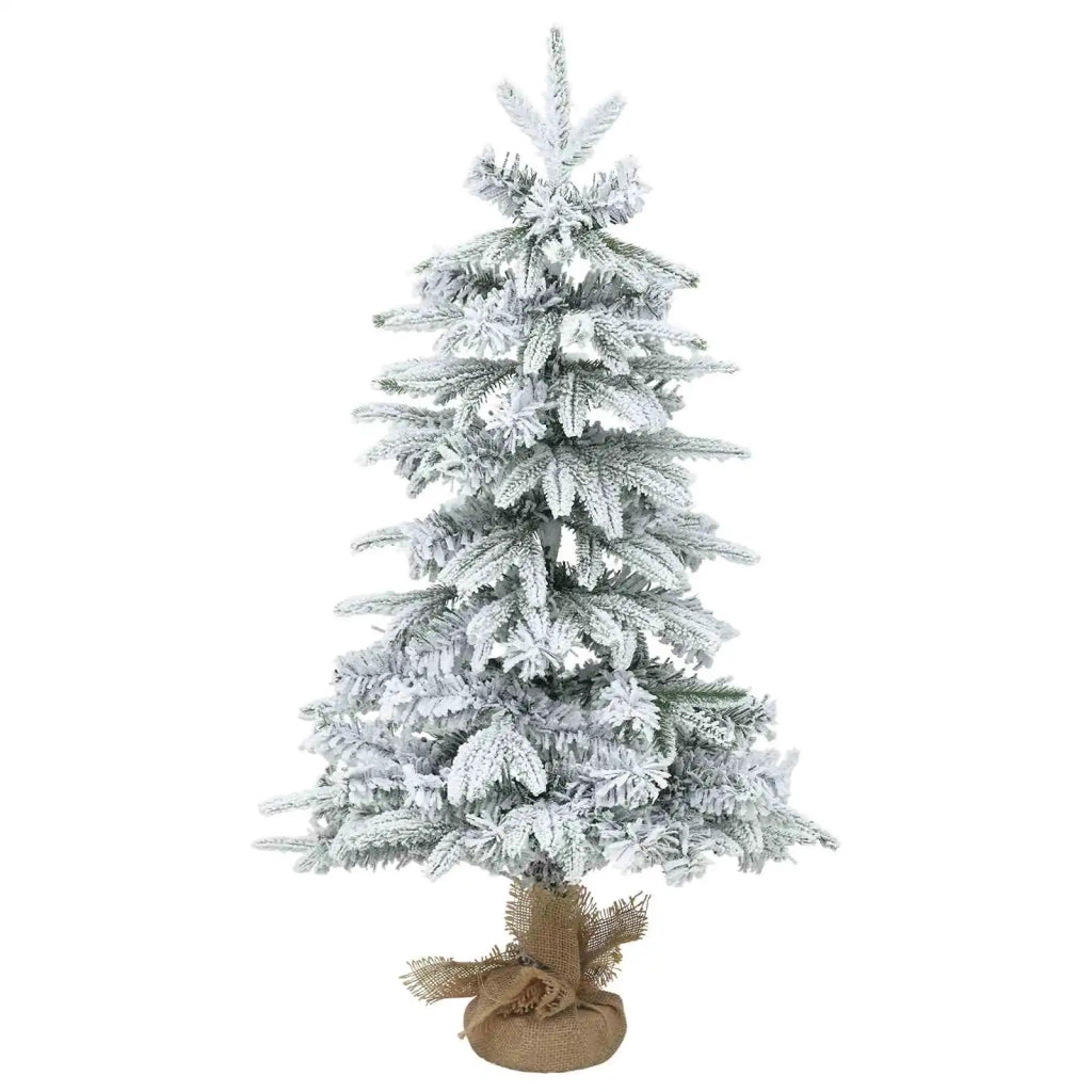 Albero di Natale Mini 60 cm PVC e PE Verde e Bianco 3468434