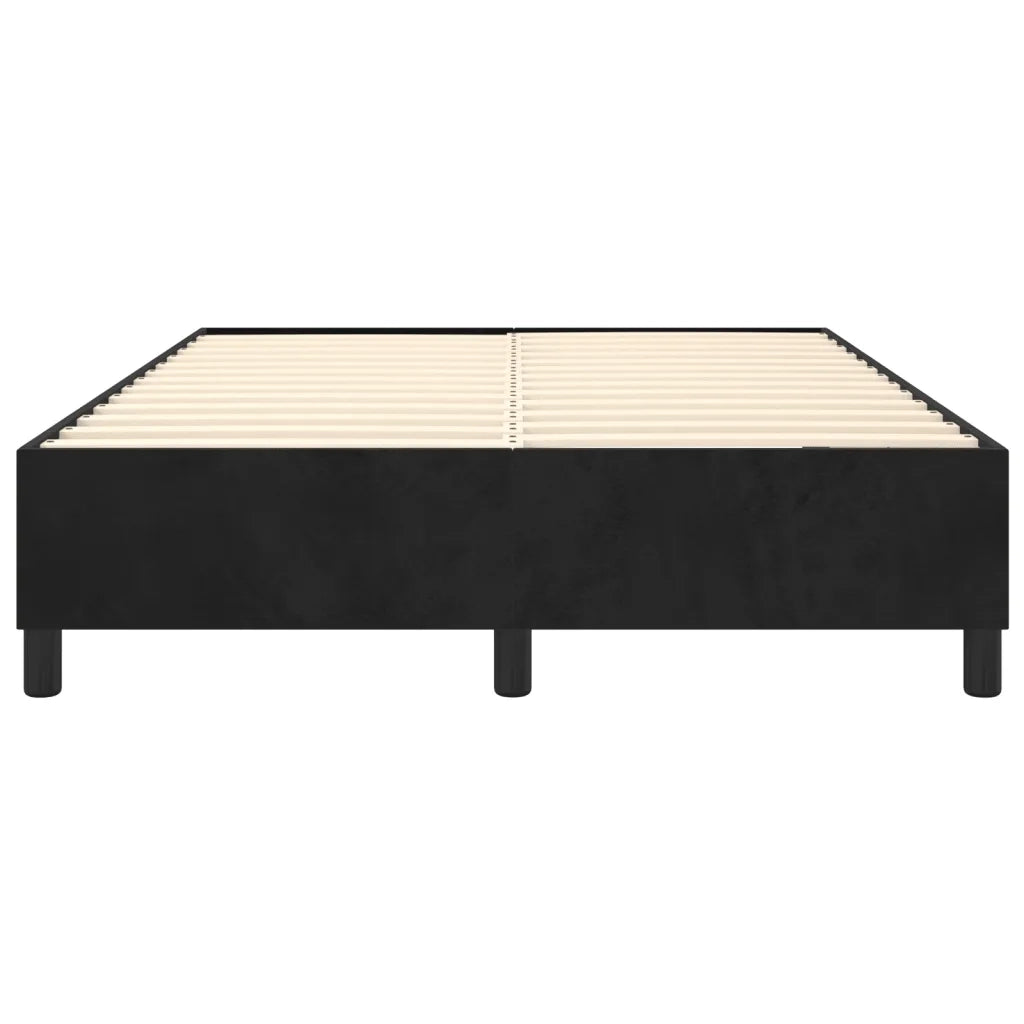 Struttura Letto a Rete a Molle Nero 140x200 cm in Velluto