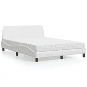 Letto con Materasso Dover Bianco 140x200 cm in Similpelle 3208418