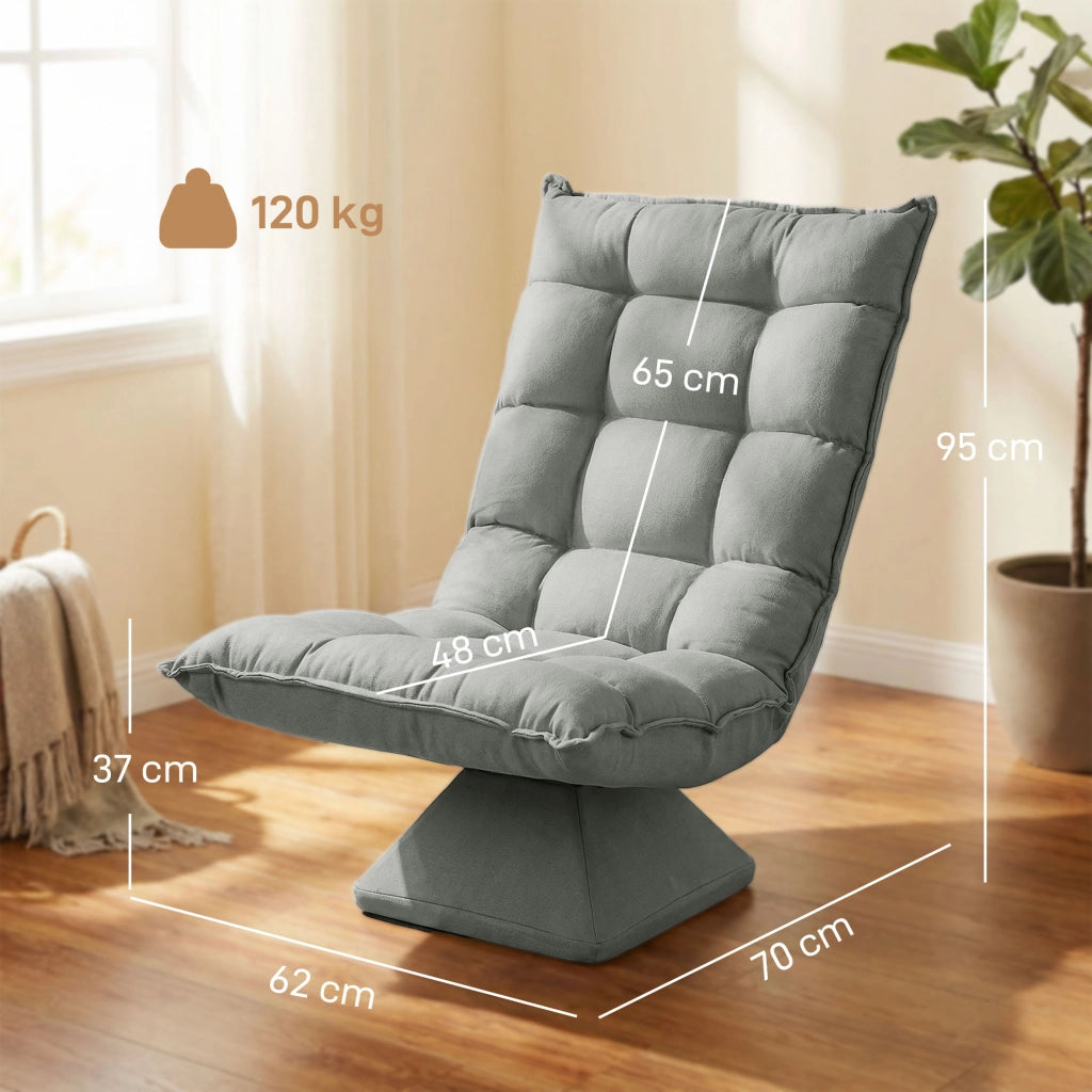 Poltrona Relax Girevole ¨C Minimal ¨C Grigio Chiaro 62x70x95