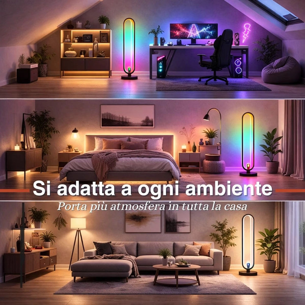 Lampada da Terra RGB 104.5cm Telecomando Illuminazione Timer e Modalità Musica