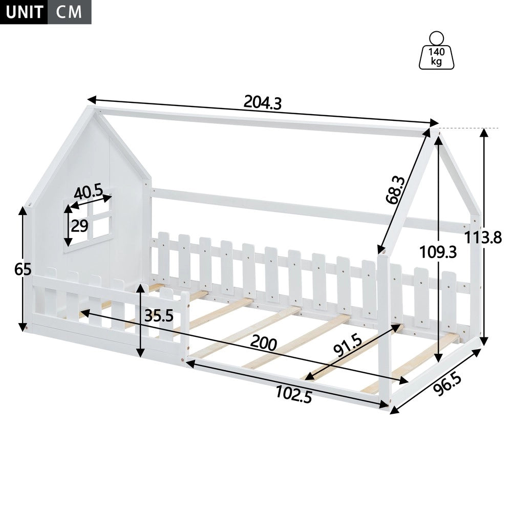Letto singolo ¨C Minimal ¨C bianco 90x200cm