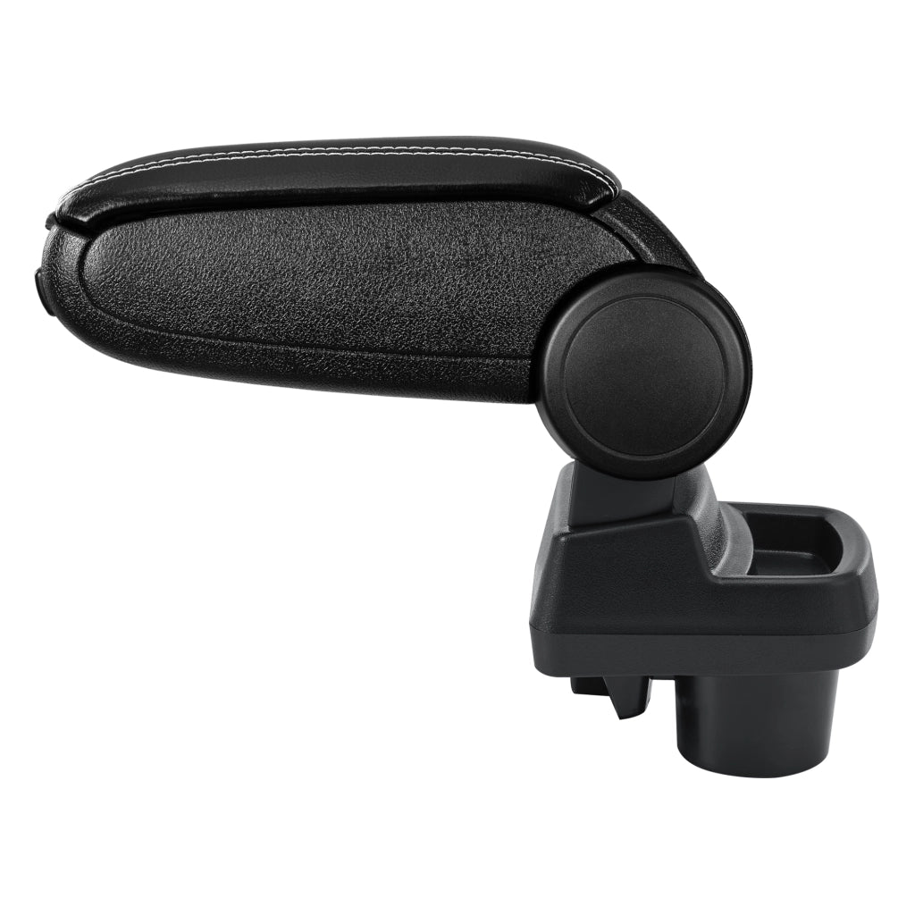 Bracciolo Centrale per Opel Corsa F - Similpelle Nero con Cucitura Bianca pro.tec