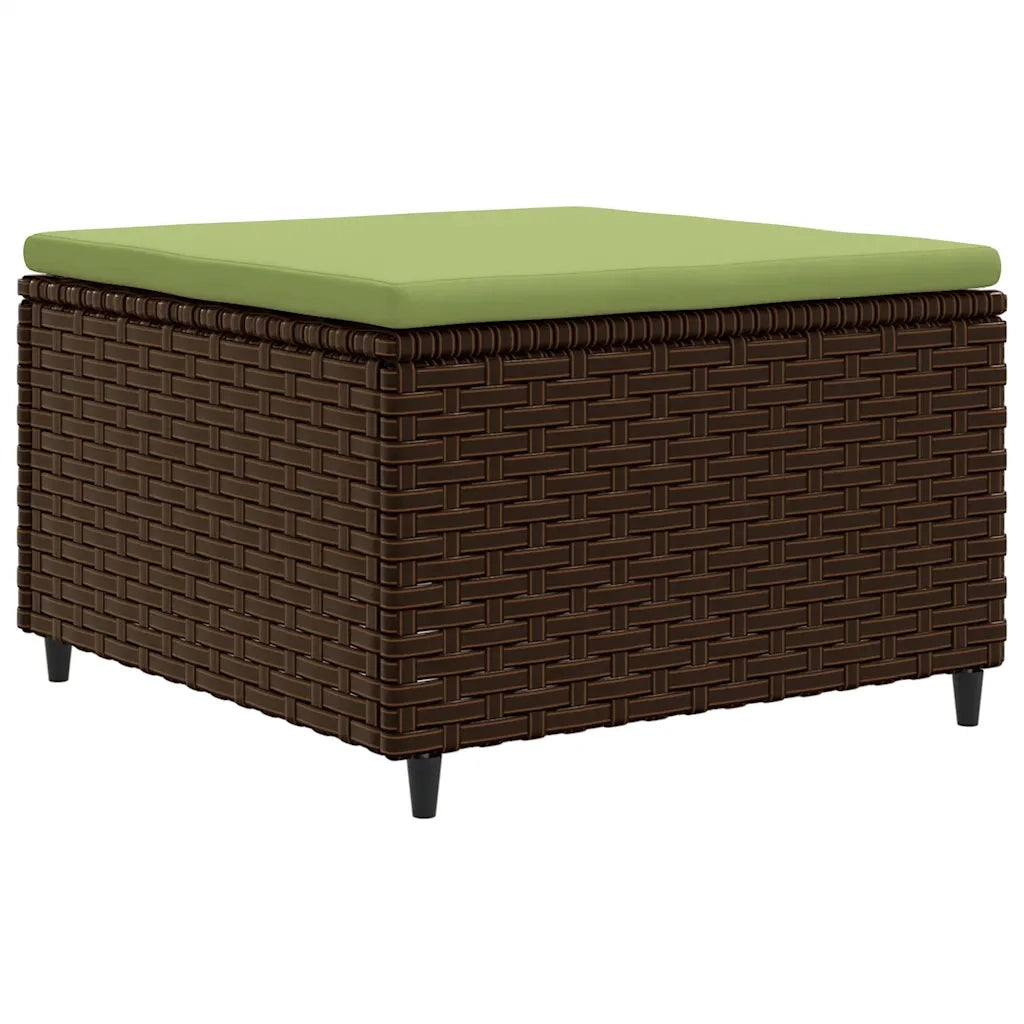 Set Mobili da Giardino 6pz con Cuscini in Polyrattan Marrone