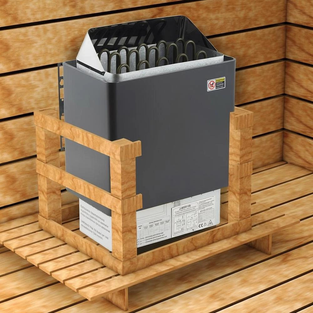 Stufa Elettrica Sauna 9KW Controllore Esterno Bagnato Secco 380-415V Domestica Spa 9-13m³