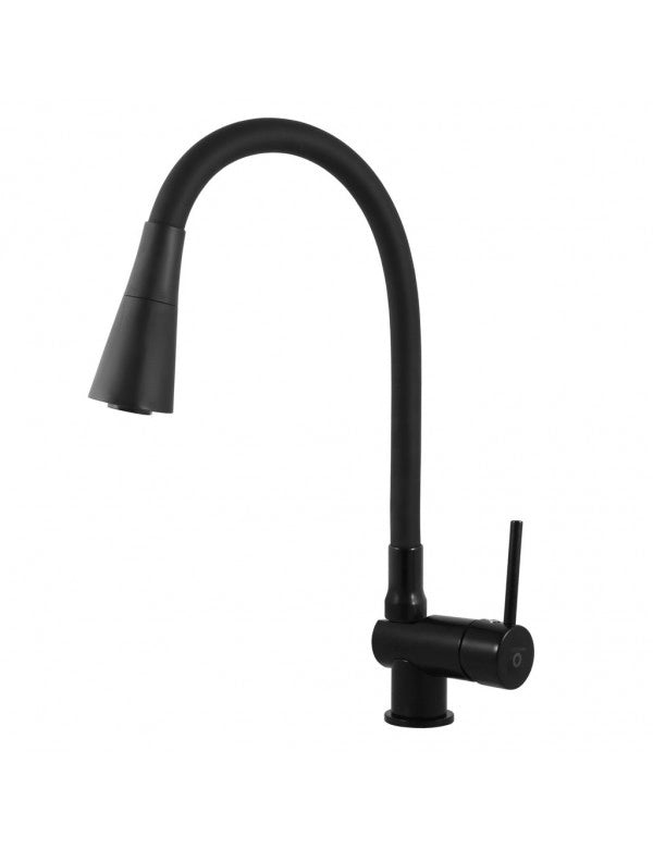 Miscelatore flessibile per lavello SEINA in memory foam in ottone nero
