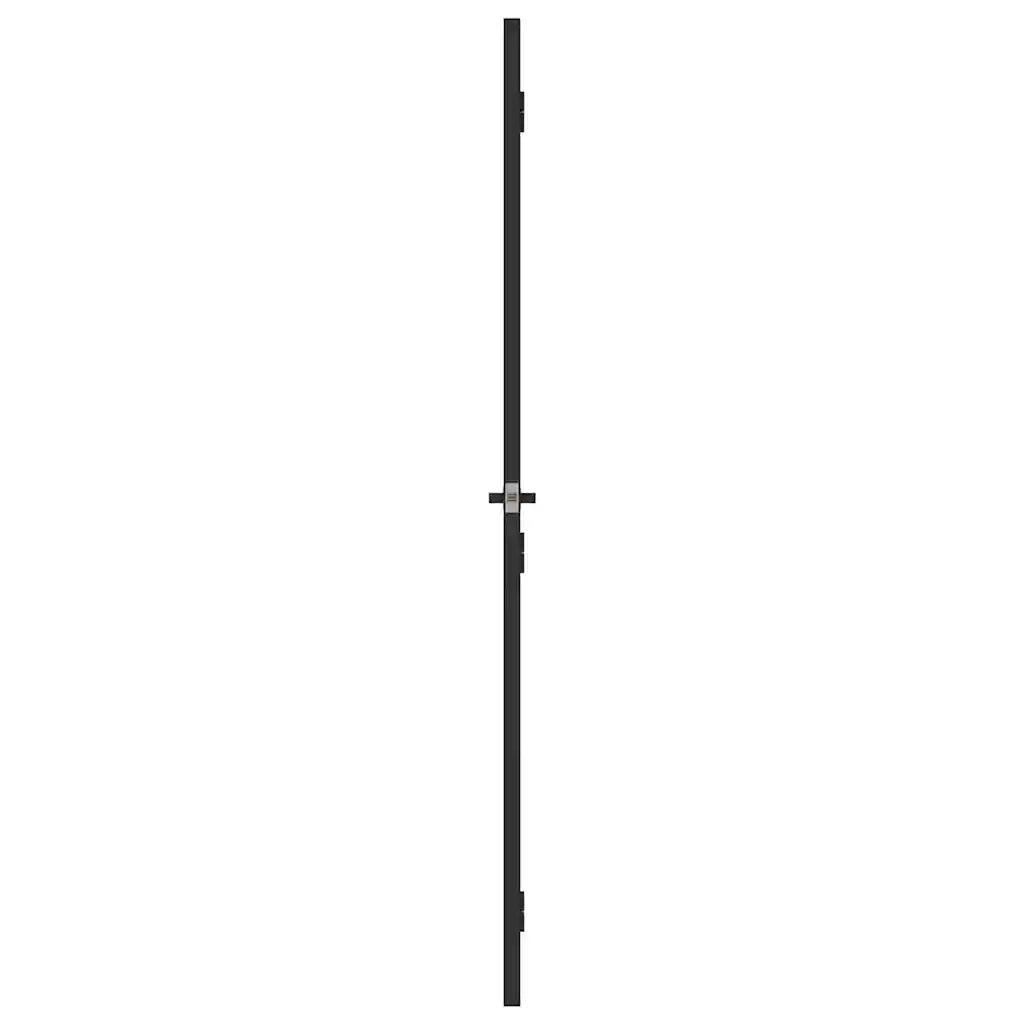 Porta Interni Sottile Nera 93x201,5cm Vetro Temperato Alluminio 155128