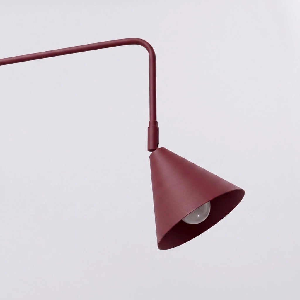 Applique NOX 1 bordeaux con interruttore