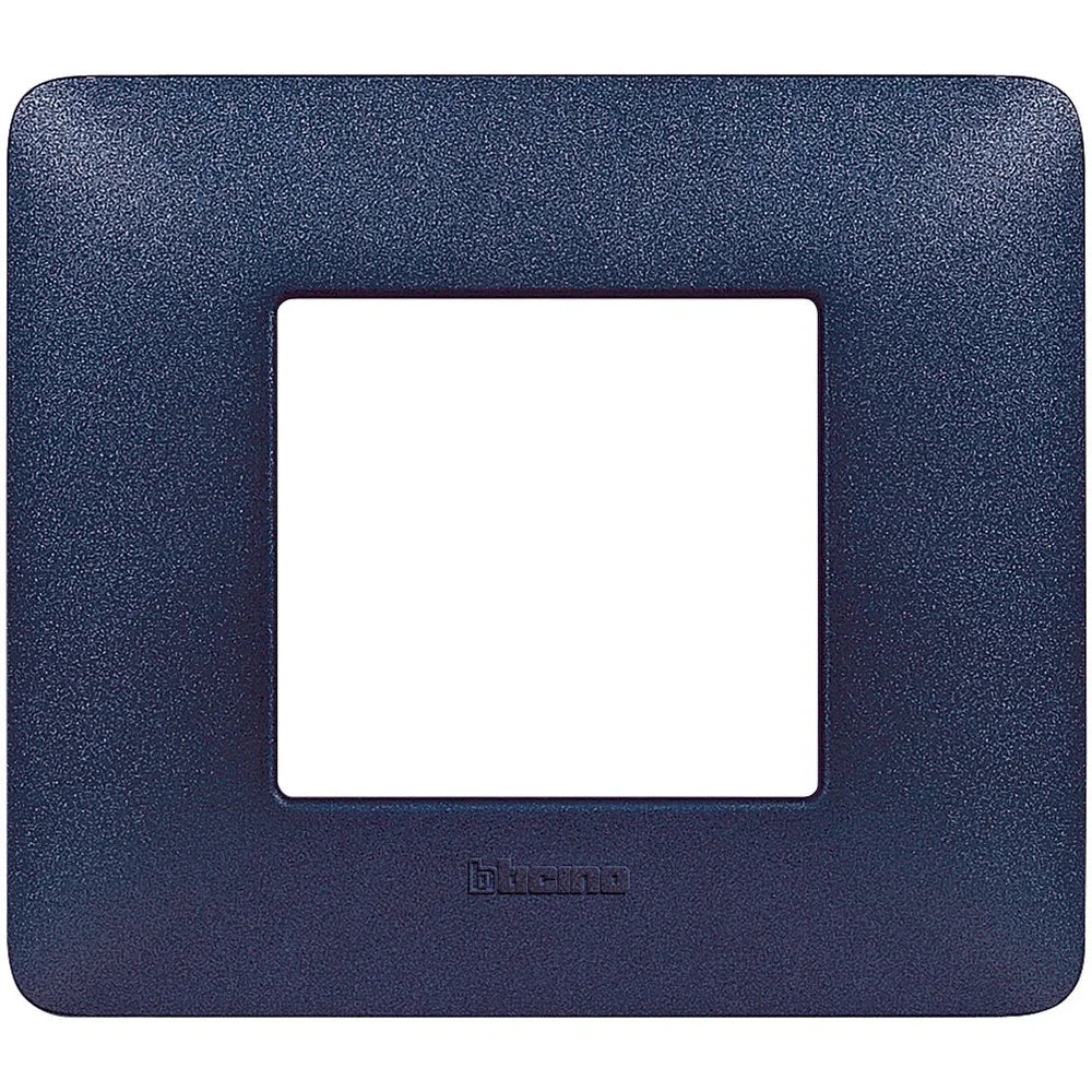 Placca Bticino Matix 2 moduli blu mercurio AM4802TBM