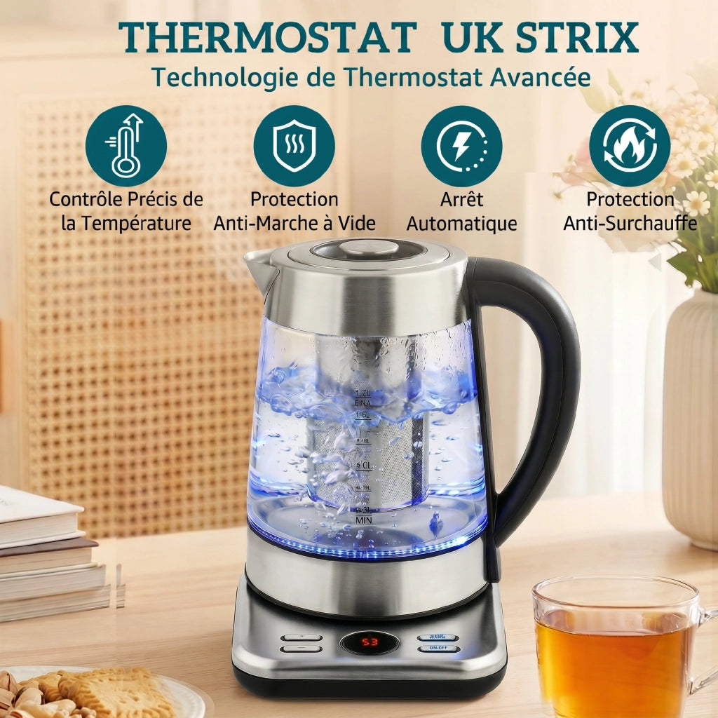 Bollitore Elettrico ¨C Minimal ¨C 1.7L 2200W con Infusore e Termostato