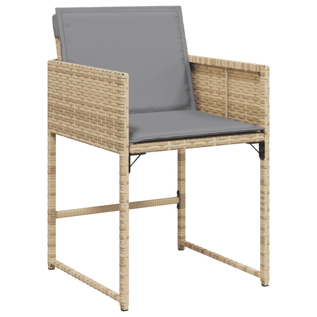 Set Pranzo da Giardino 13 pz con Cuscini Beige Misto Polyrattan 3211344