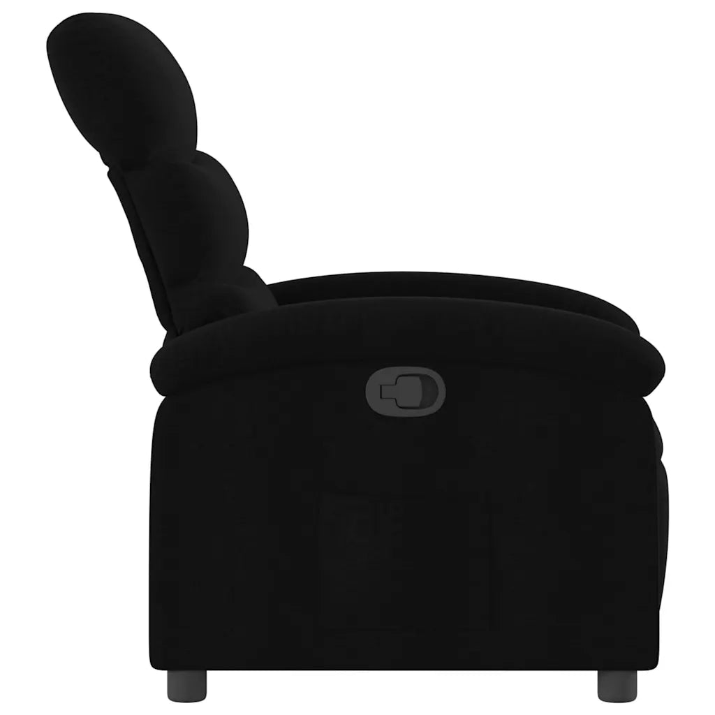 Poltrona Reclinabile in Tessuto Nero 371691