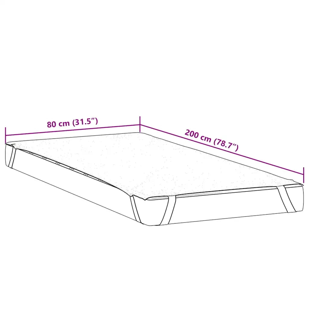 Coprimaterasso Bianco 80x200 cm Impermeabile 4100167