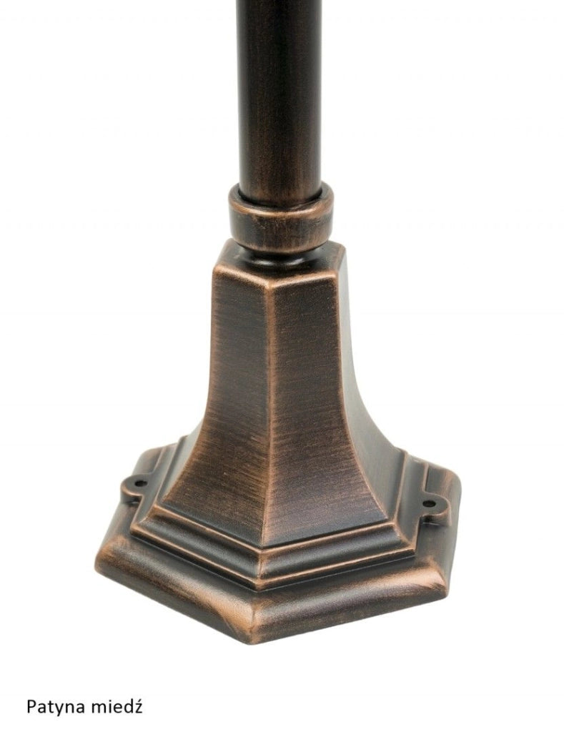 Lampada da giardino 102cm sfera 25cm E27 nera IP43