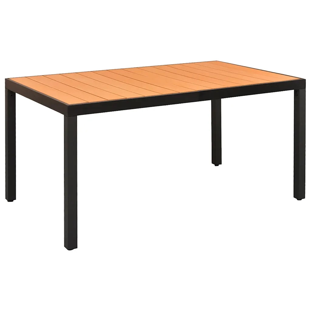 Set da Pranzo da Giardino 5 pz Nero e Marrone 3060054