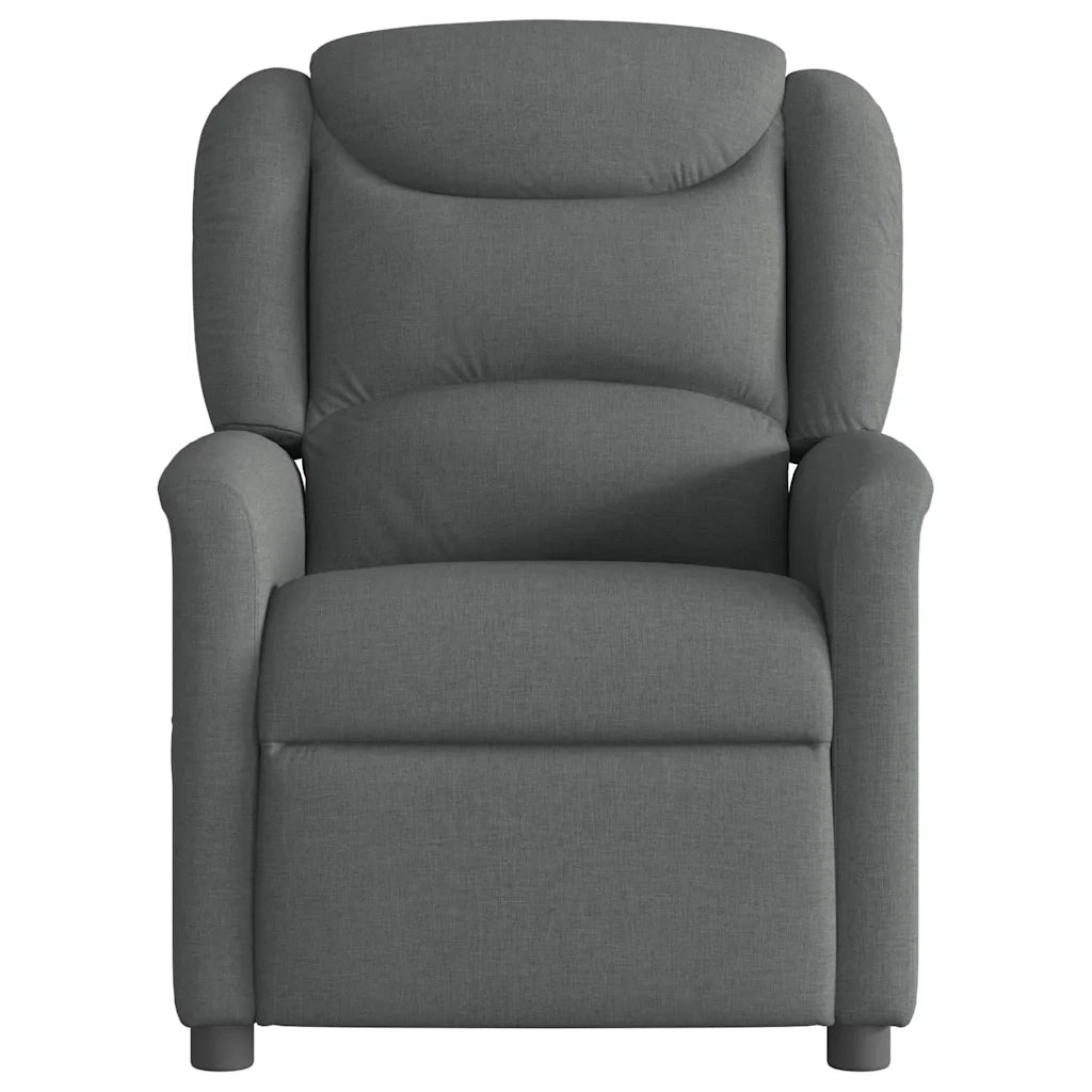 Poltrona Massaggiante Reclinabile Grigio Scuro in Tessuto 4015607