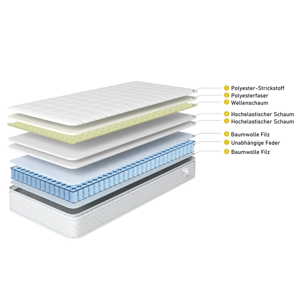 Letto imbottito 90x200 cm con contenitore idraulico, LED e prese USB Type-C, grigio