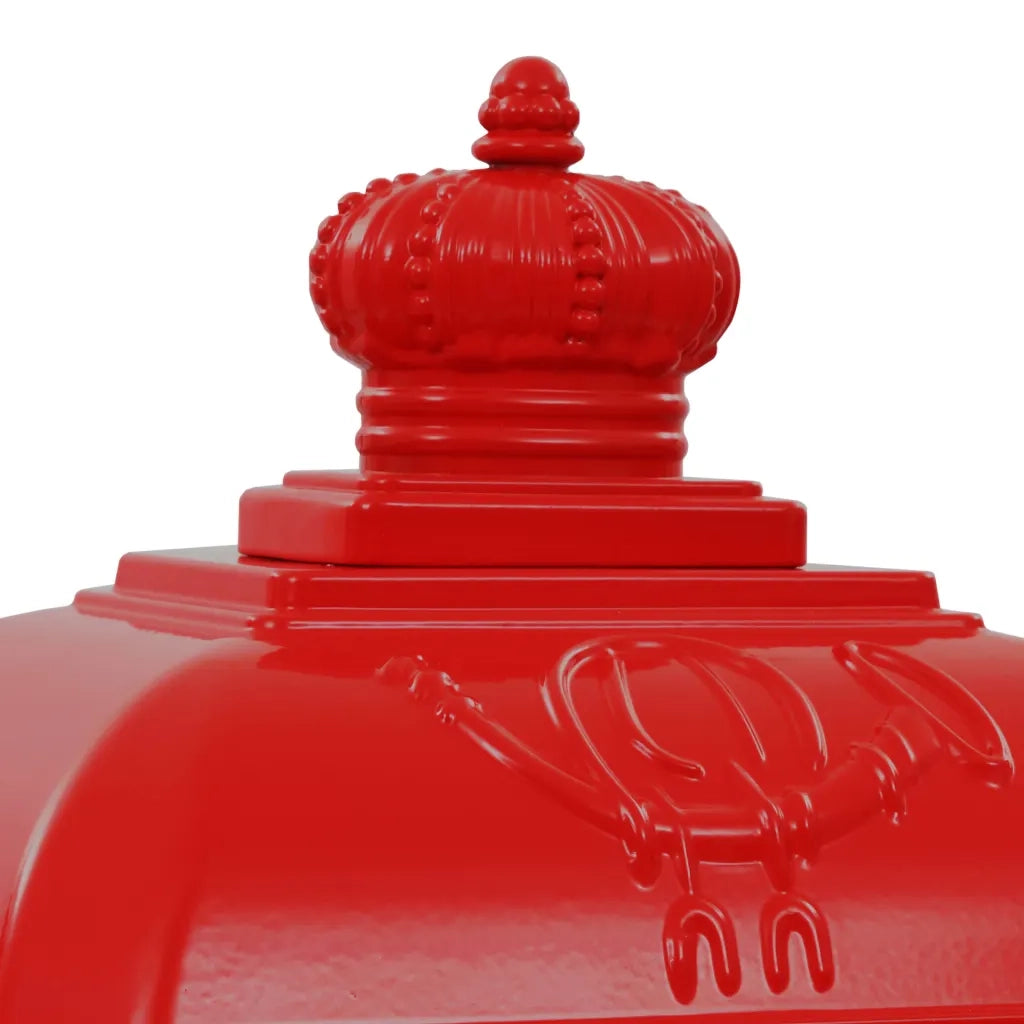 Cassetta della Posta in Alluminio Inossidabile Vintage Rossa 43891