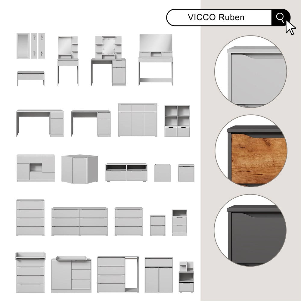 Vicco Scrivania Bianco 140 x 65 cm