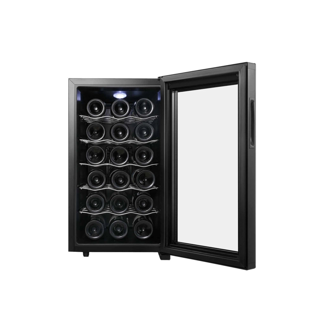 Cantinetta vino 18 bottiglie 48L, temperatura 12-18°C con display touch e porta vetro silenziosa <27dB - Sogo
