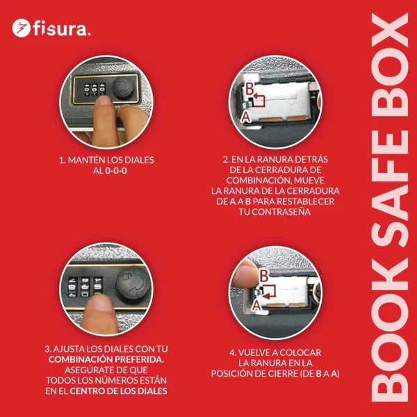 Cassaforte a forma di libro con scritta "This is not a book"
