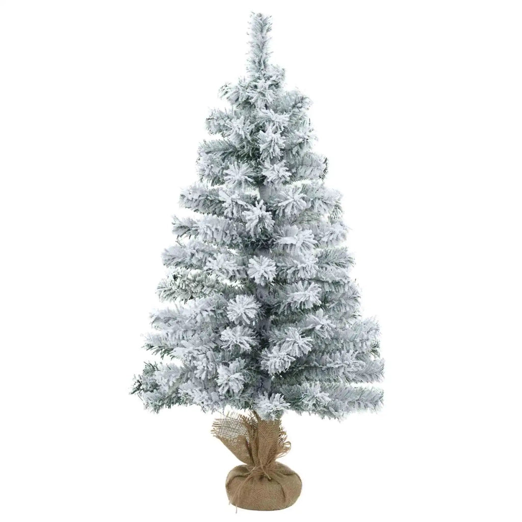 Set mini alberi di Natale 60 cm PVC Verde e Bianco 3468430