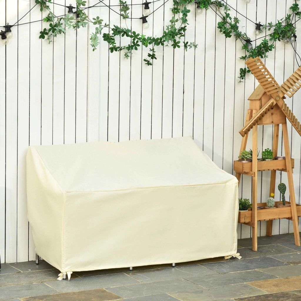 Funda per divano da giardino 2 posti ¨C zephmum ¨C crema, tessuto Oxford 600D, 140x84x56/94 cm