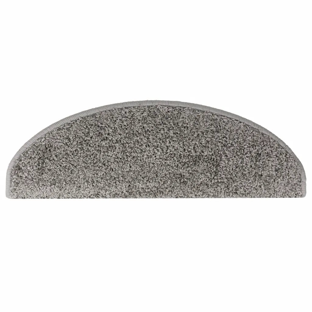 Tappetini per scale 15 pz 65x21x4 cm Grigio Semicircolari Grandi 133900