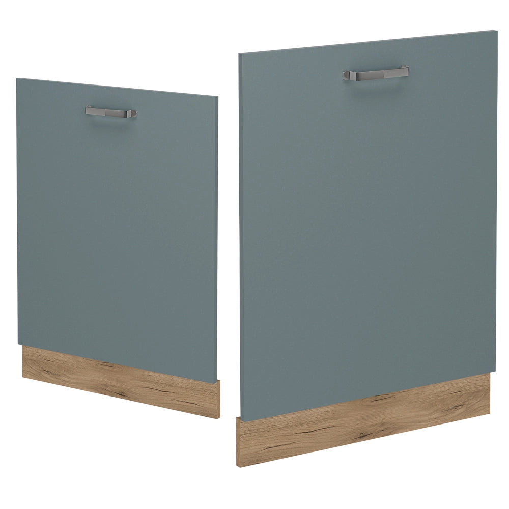 Pannello frontale della lavastoviglie R-Line Grigio-blu/Rovere dorato 60 cm, PL Antracite Vicco