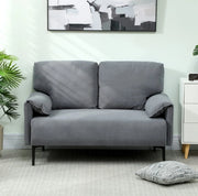 DIVANO 2 posti 127 cm Grigio con 2 cuscini schienale