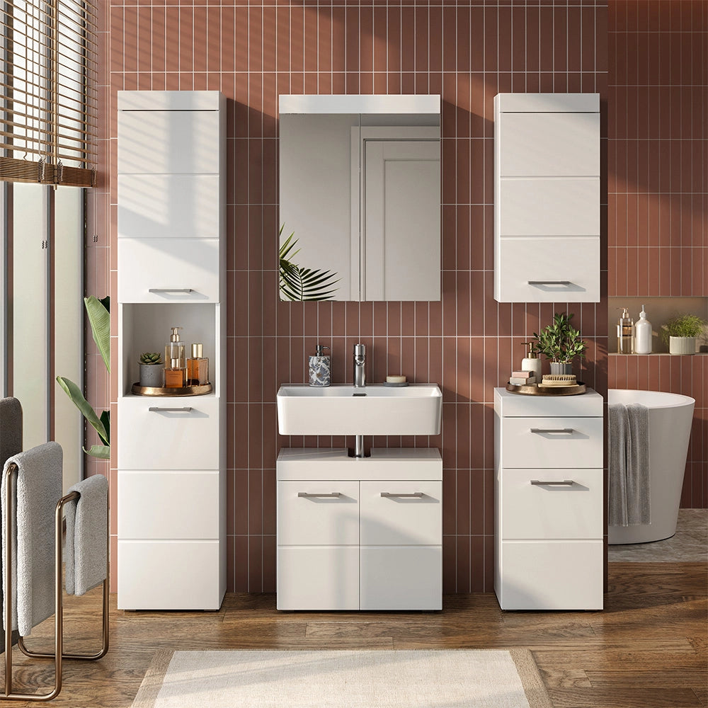 Vicco Set mobili bagno Bianco 4 parti
