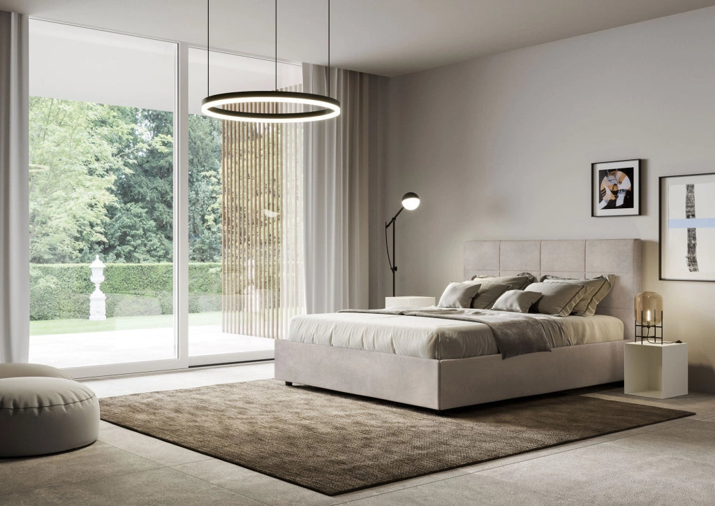 Letto Matrimoniale 160x190 cm con Rete Mika Sabbia