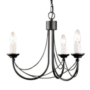 Lampadario Classico Carisbrooke Acciaio Nero 3 Luci E14